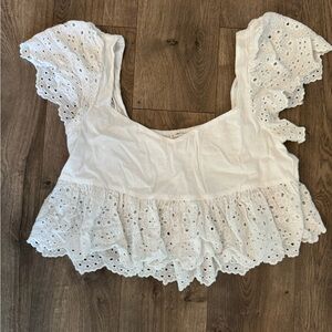 American Eagle Crop Lace Top
